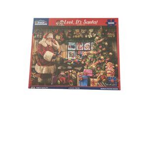 White Mountain Look Its Santa 1000 Large Piece Puzzle